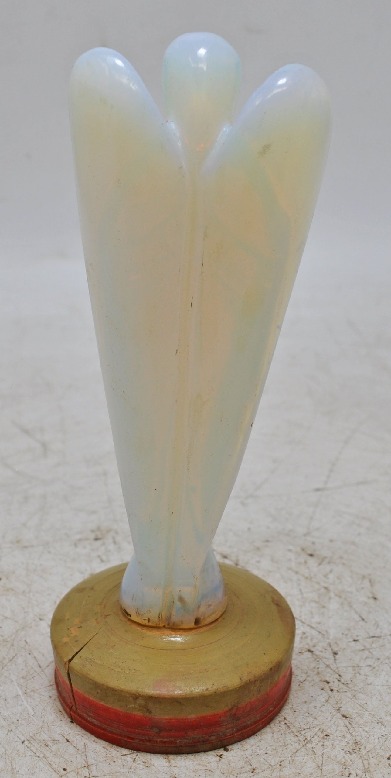 Antique Semi Precious Stone Angel Figurine Original Old Fine Hand Carved
