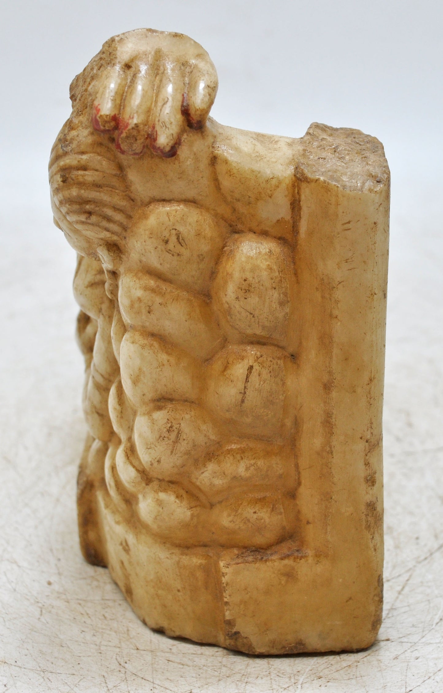 Antique White Marble God Krishna Statue Figurine Statue Original Old Fine Hand Carved