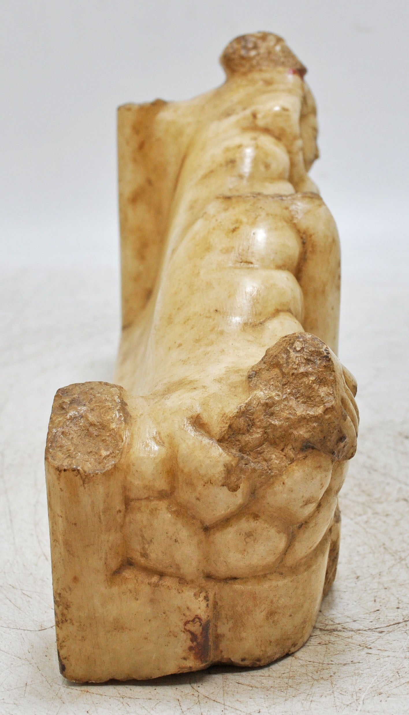 Antique White Marble God Krishna Statue Figurine Statue Original Old Fine Hand Carved