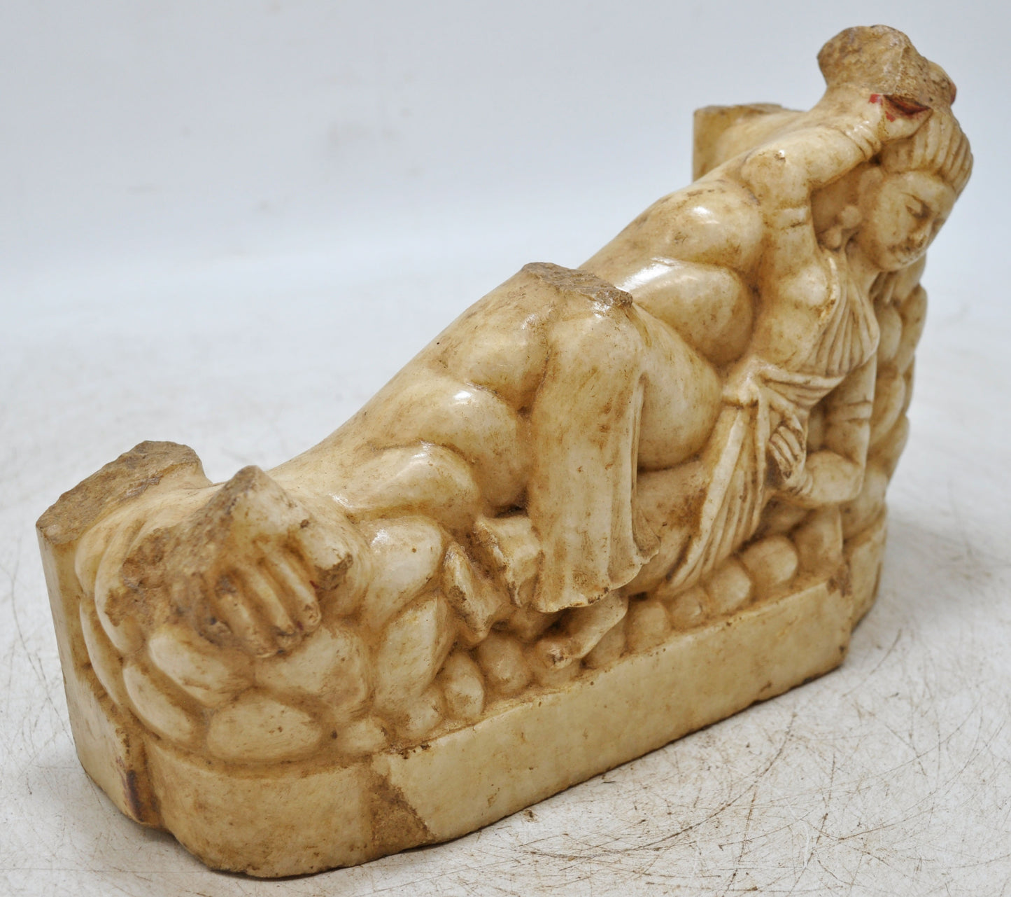 Antique White Marble God Krishna Statue Figurine Statue Original Old Fine Hand Carved