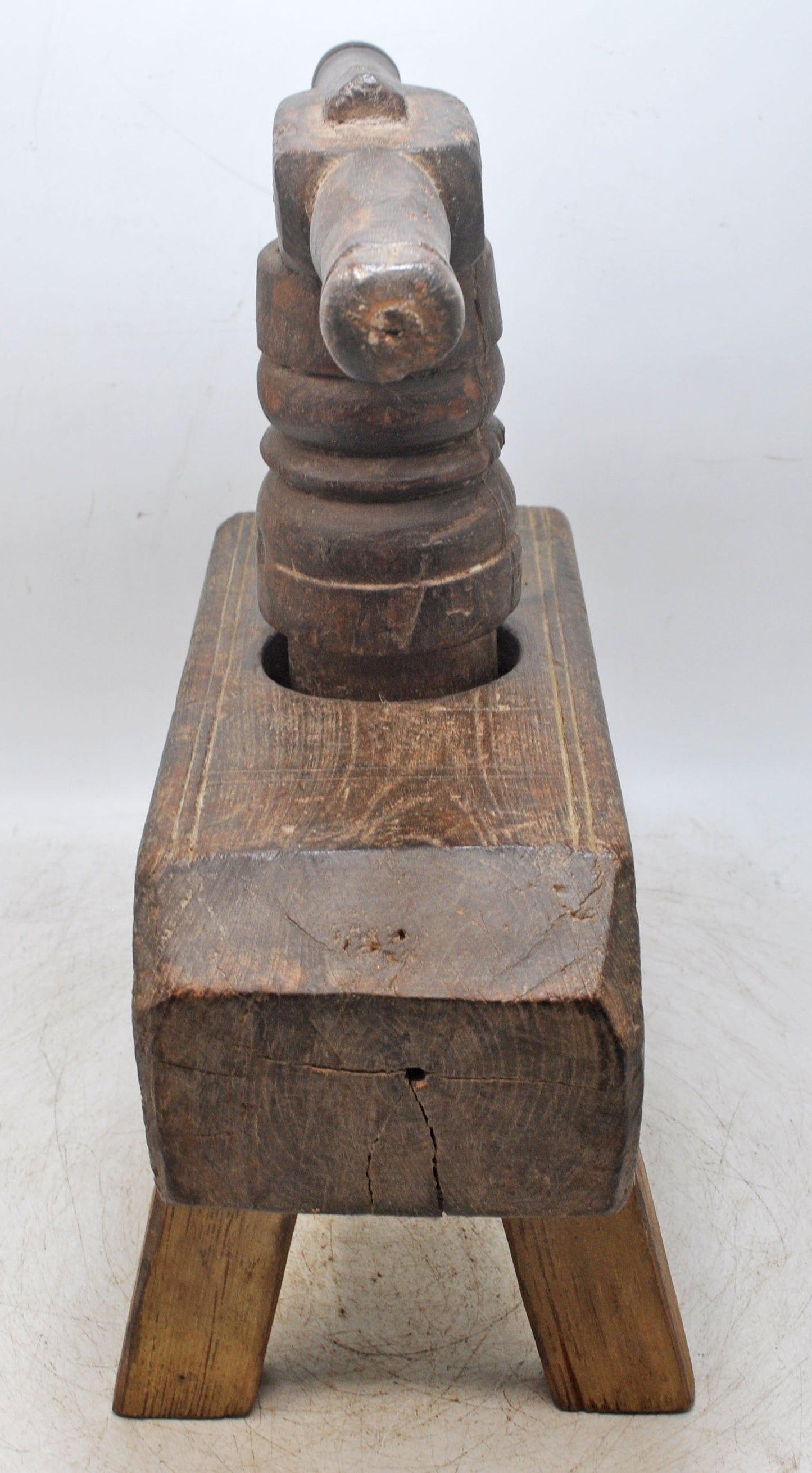 Antique Wooden Tribal Ethnic Juicer Original Old Hand Carved