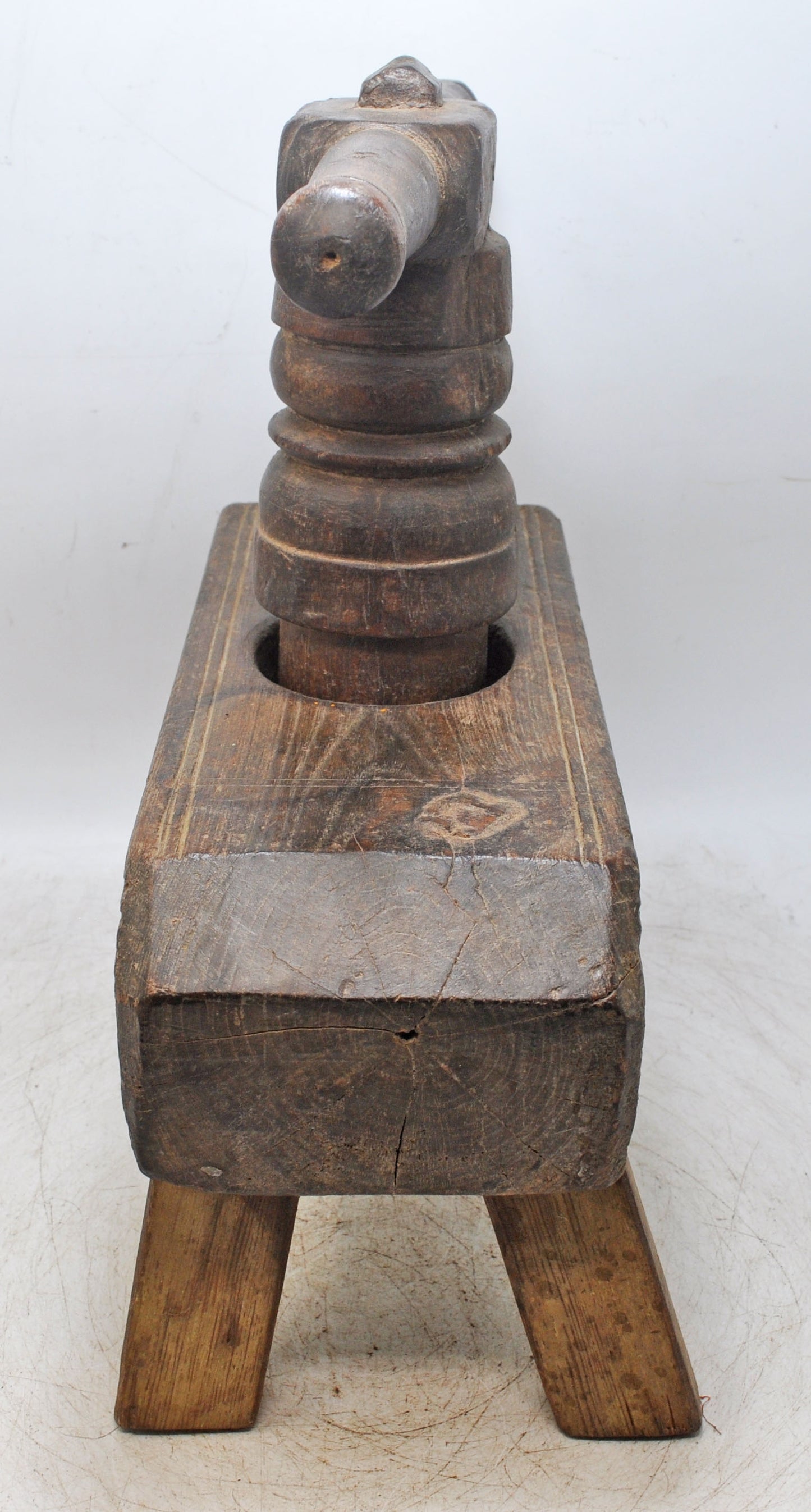 Antique Wooden Tribal Ethnic Juicer Original Old Hand Carved
