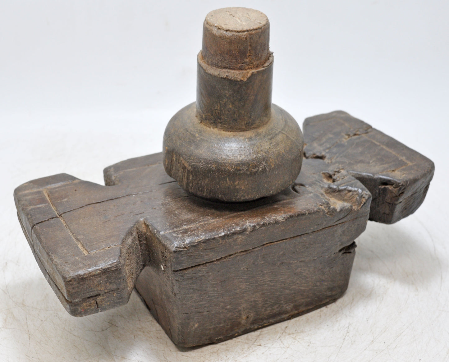 Antique Wooden Kitchenware Ethnic Juicer Original Old Hand Carved