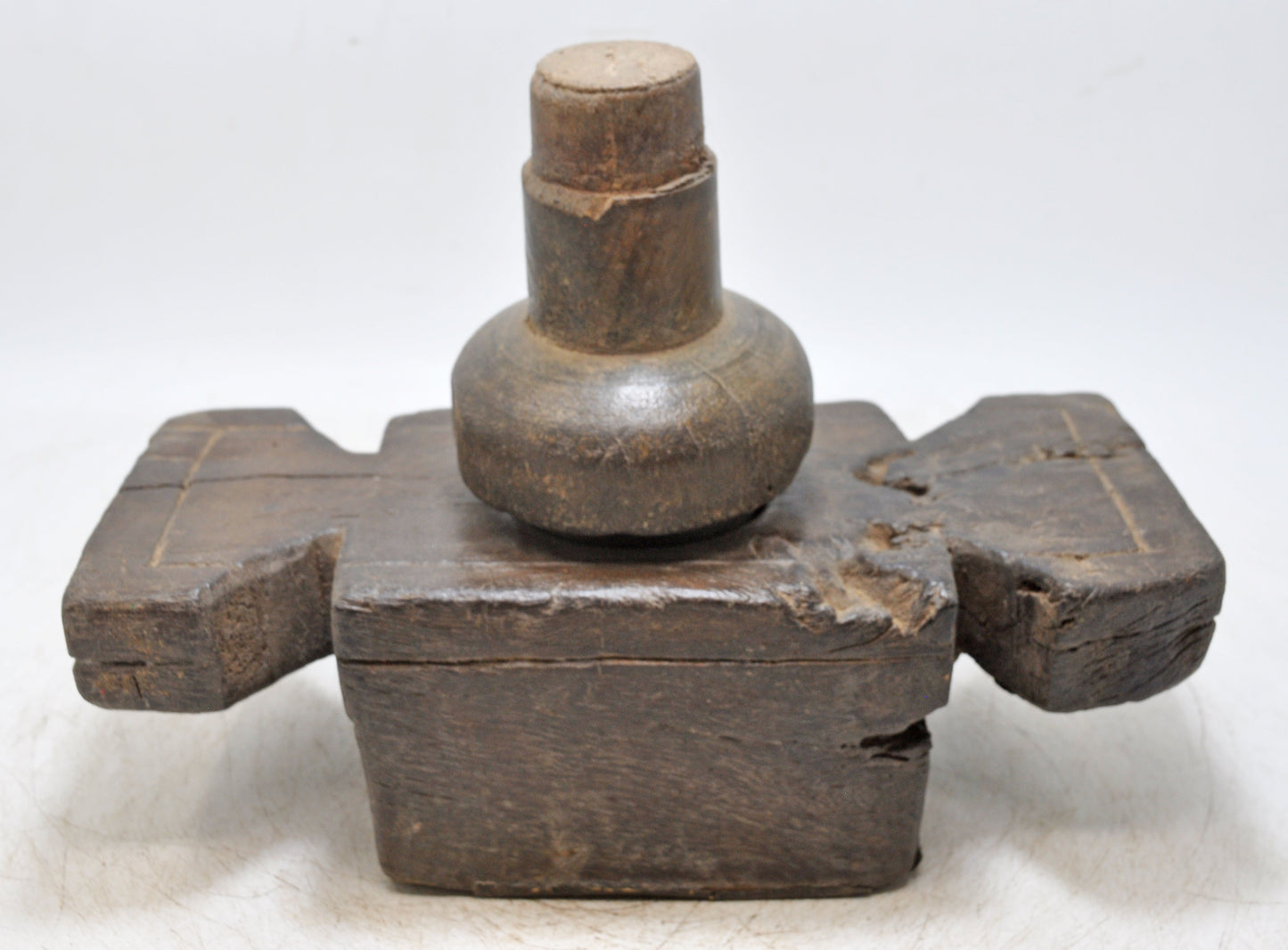 Antique Wooden Kitchenware Ethnic Juicer Original Old Hand Carved
