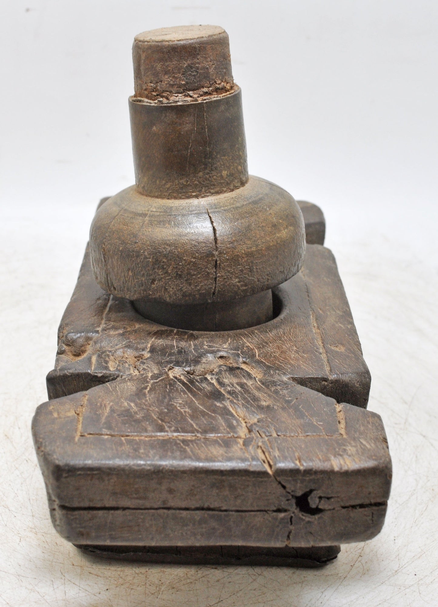 Antique Wooden Kitchenware Ethnic Juicer Original Old Hand Carved
