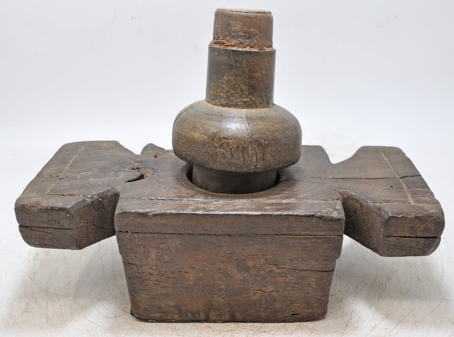 Antique Wooden Kitchenware Ethnic Juicer Original Old Hand Carved