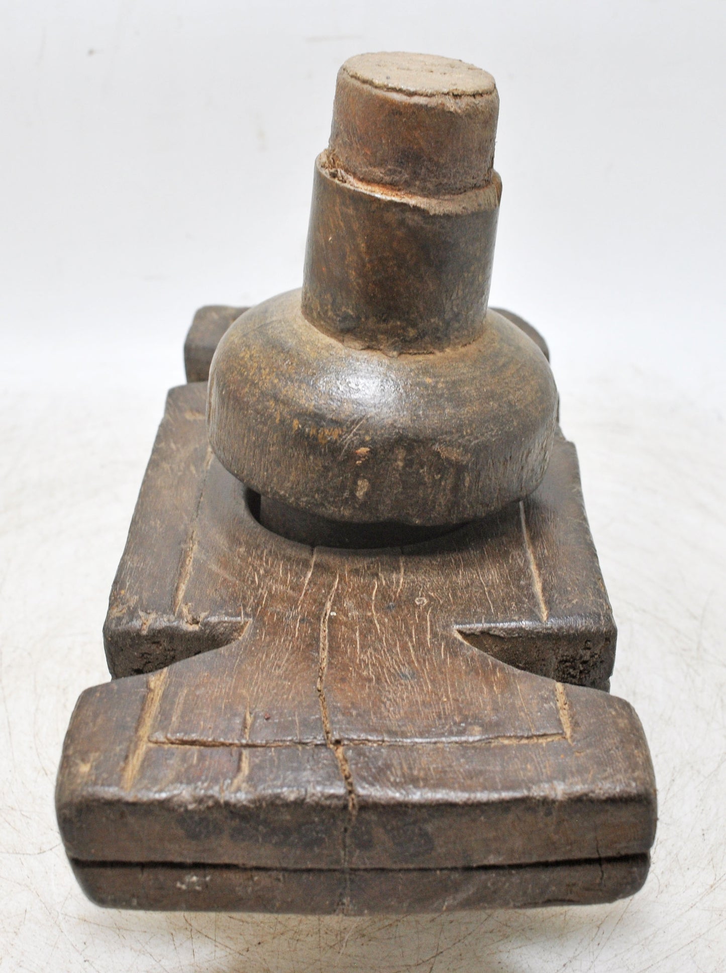 Antique Wooden Kitchenware Ethnic Juicer Original Old Hand Carved