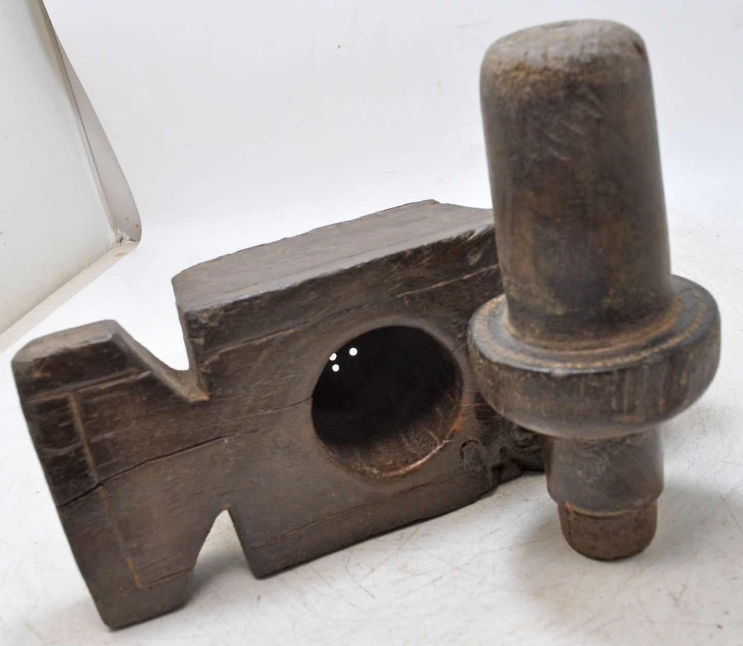 Antique Wooden Kitchenware Ethnic Juicer Original Old Hand Carved