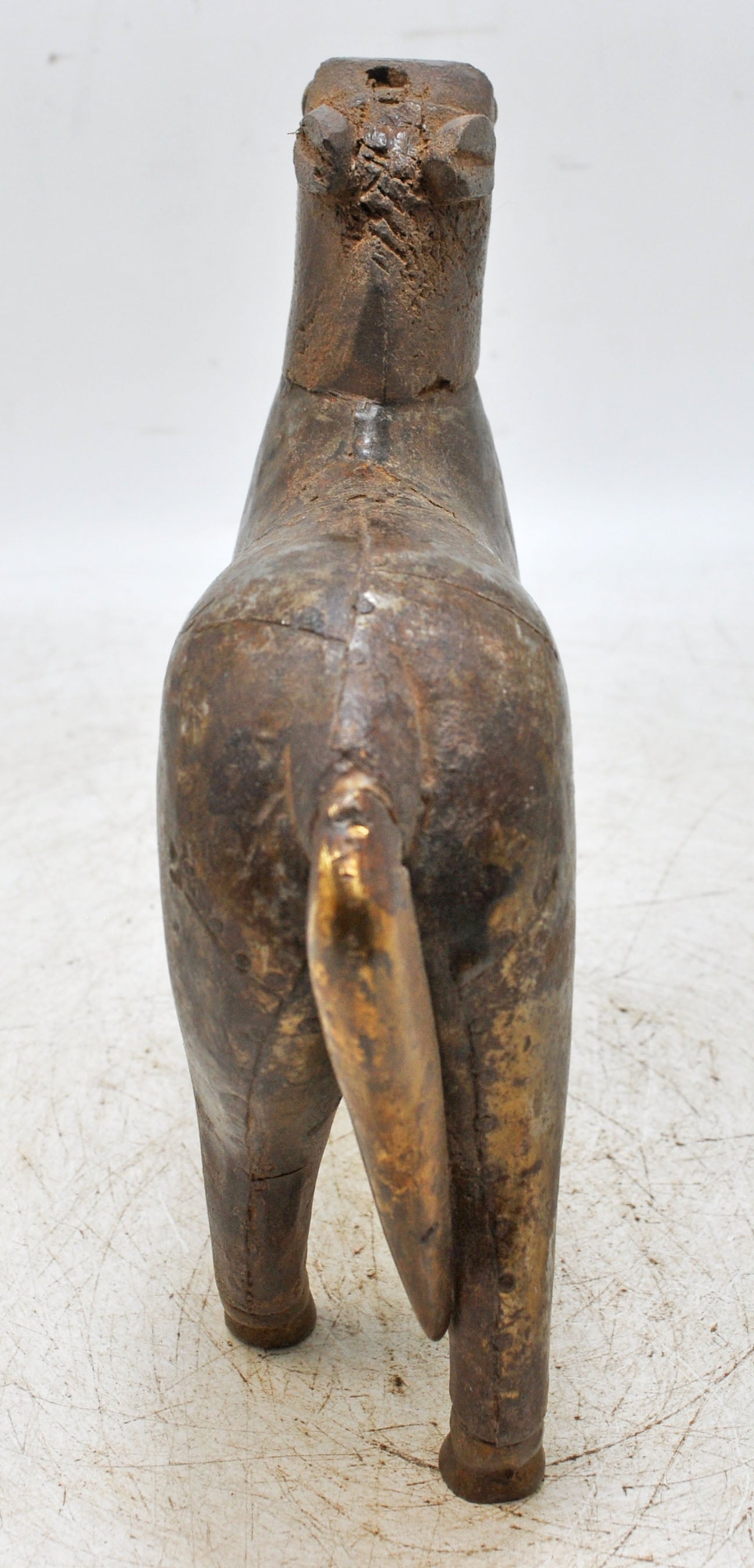 Vintage Wooden Deer Figurine Original Old Hand Carved