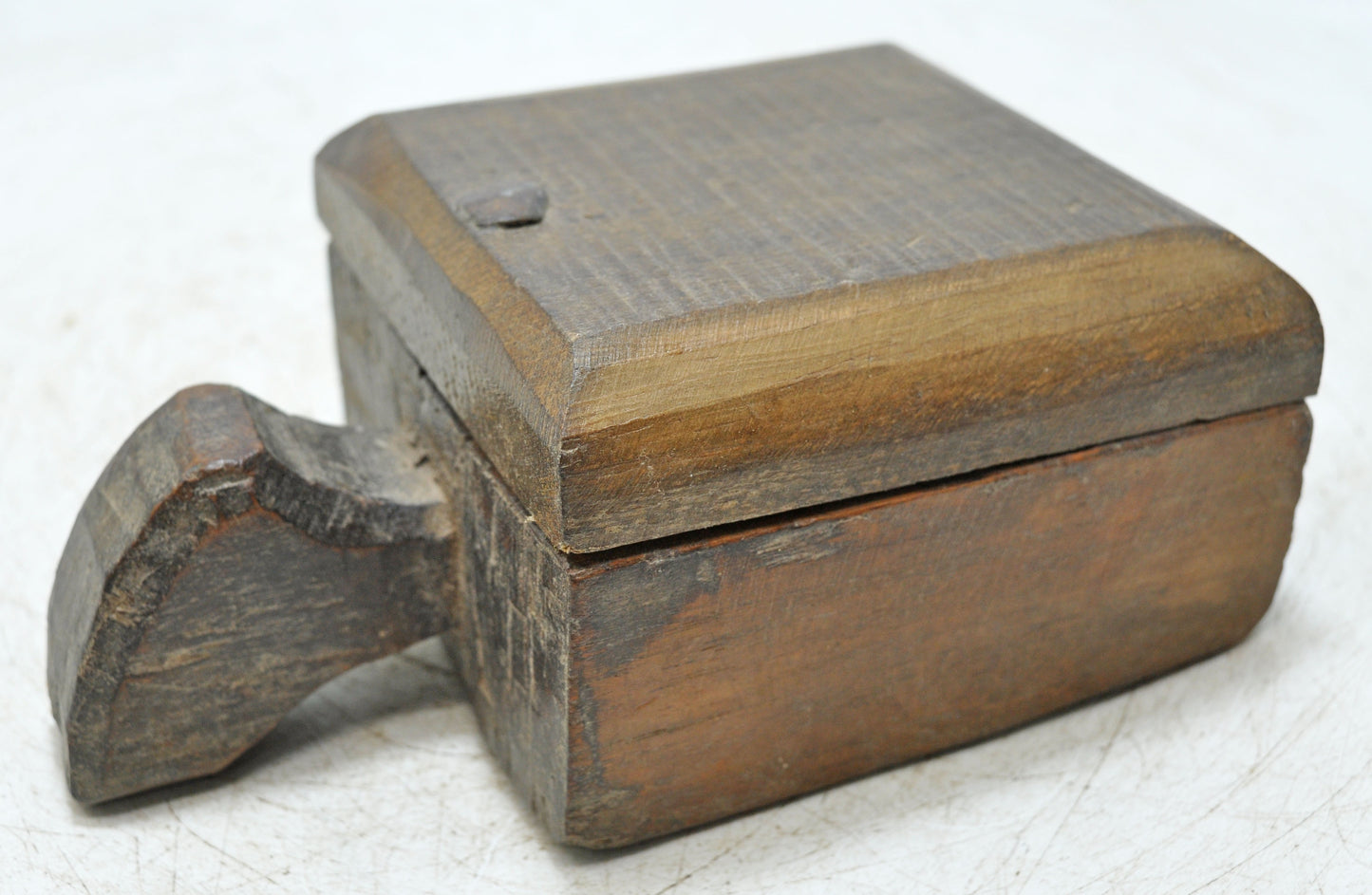 Antique Wooden Kitchenware Spice Box Original Old Hand Carved
