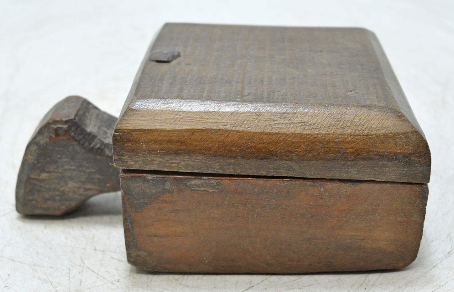 Antique Wooden Kitchenware Spice Box Original Old Hand Carved