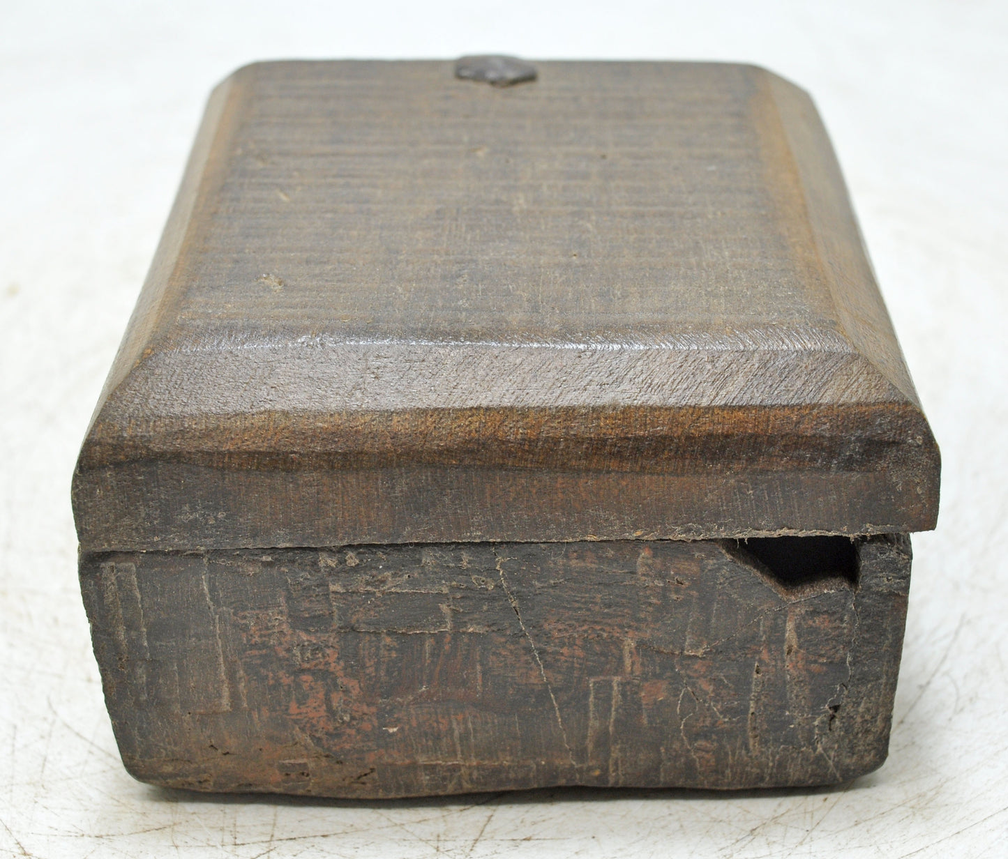 Antique Wooden Kitchenware Spice Box Original Old Hand Carved