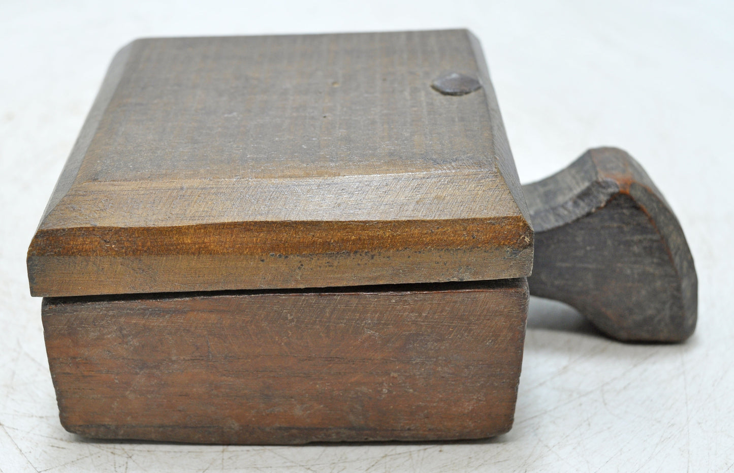 Antique Wooden Kitchenware Spice Box Original Old Hand Carved