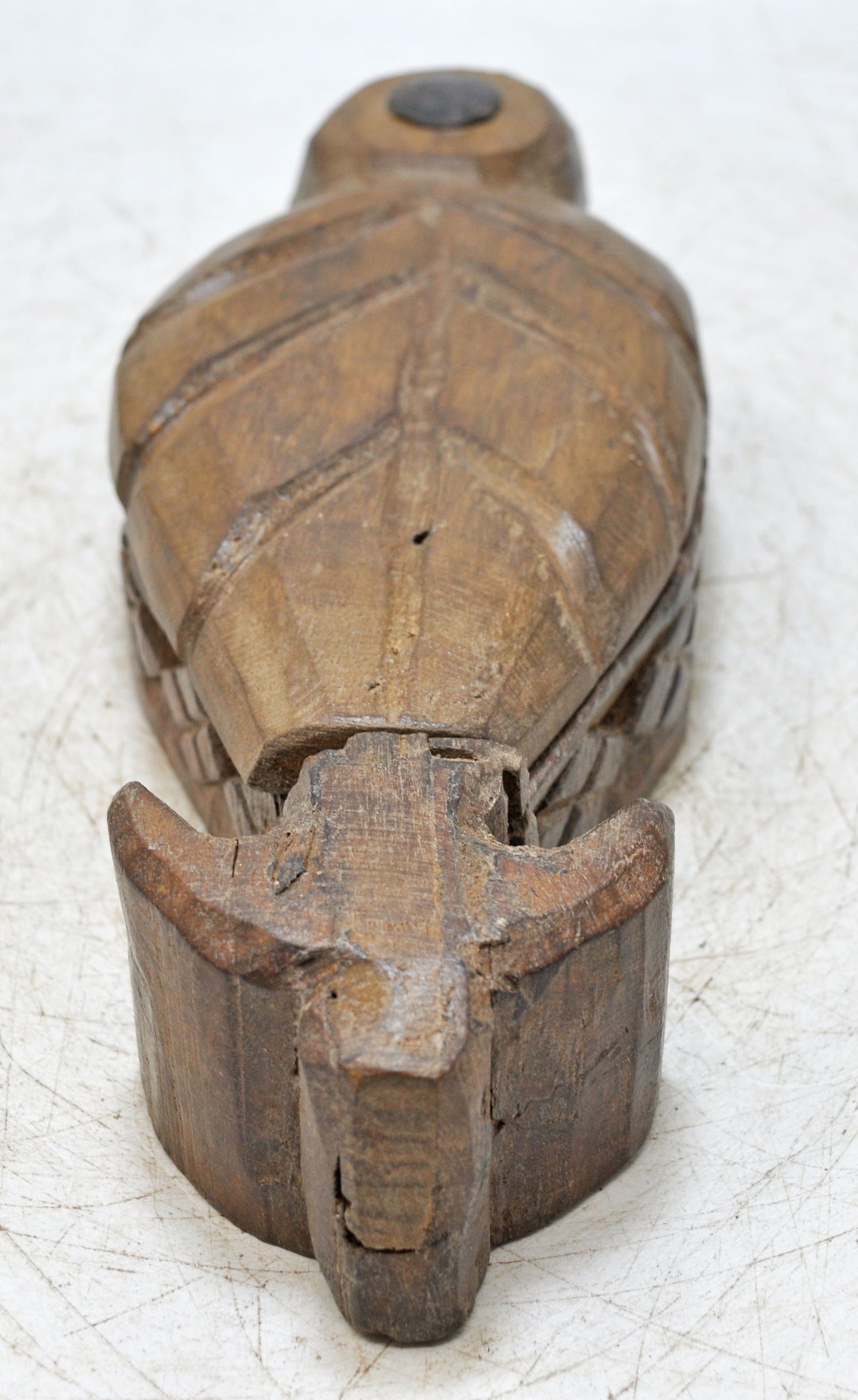 Antique Wooden Kum Kum Powder Tika Box Original Old Hand Carved