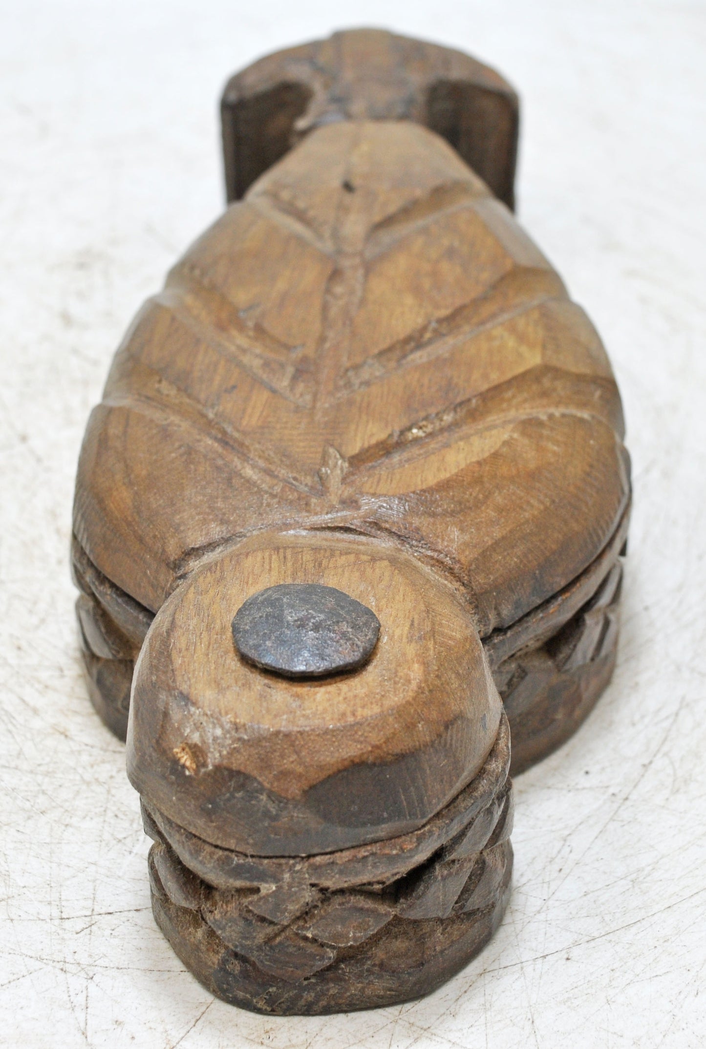 Antique Wooden Kum Kum Powder Tika Box Original Old Hand Carved