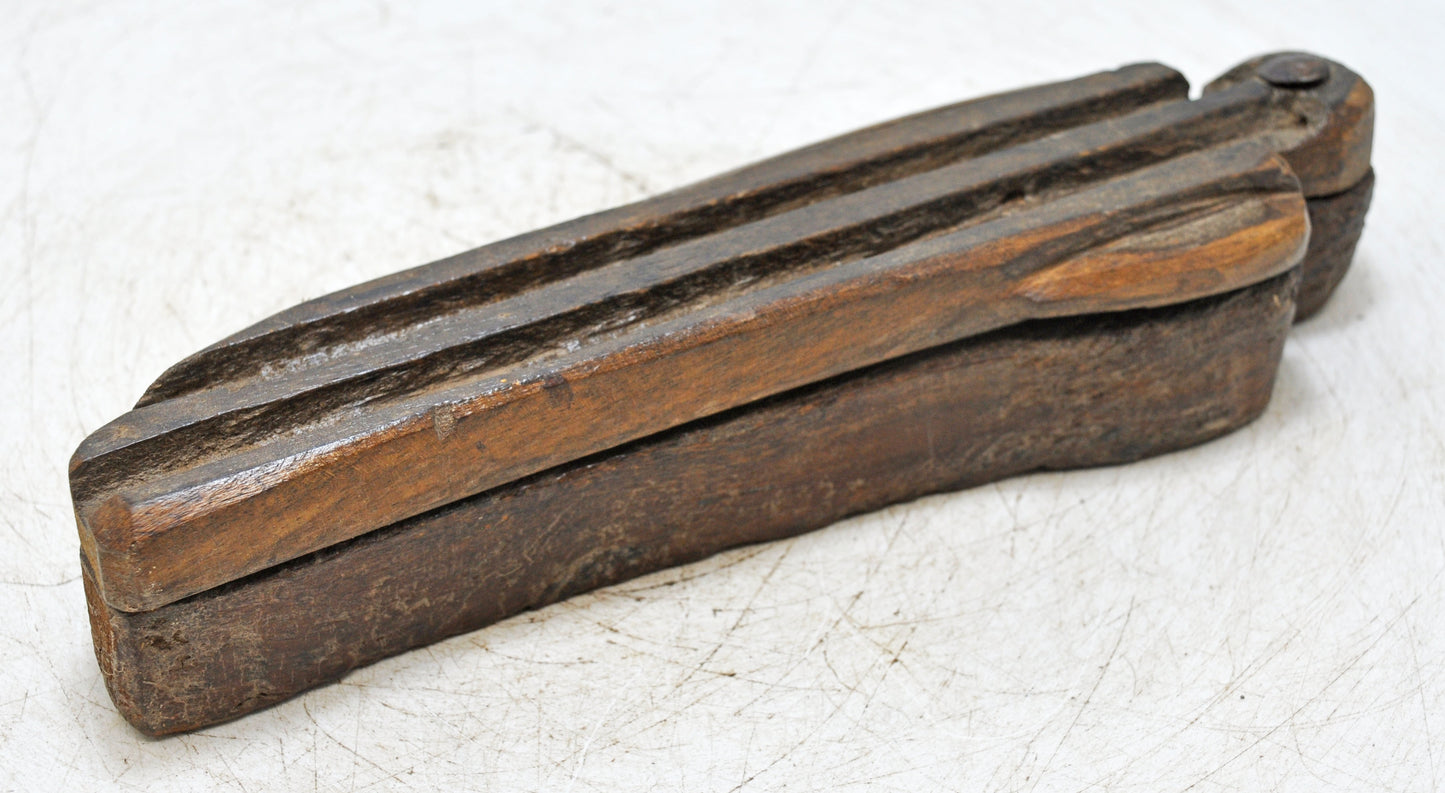 Antique Wooden Kum Kum Powder Tika Box Original Old Hand Carved