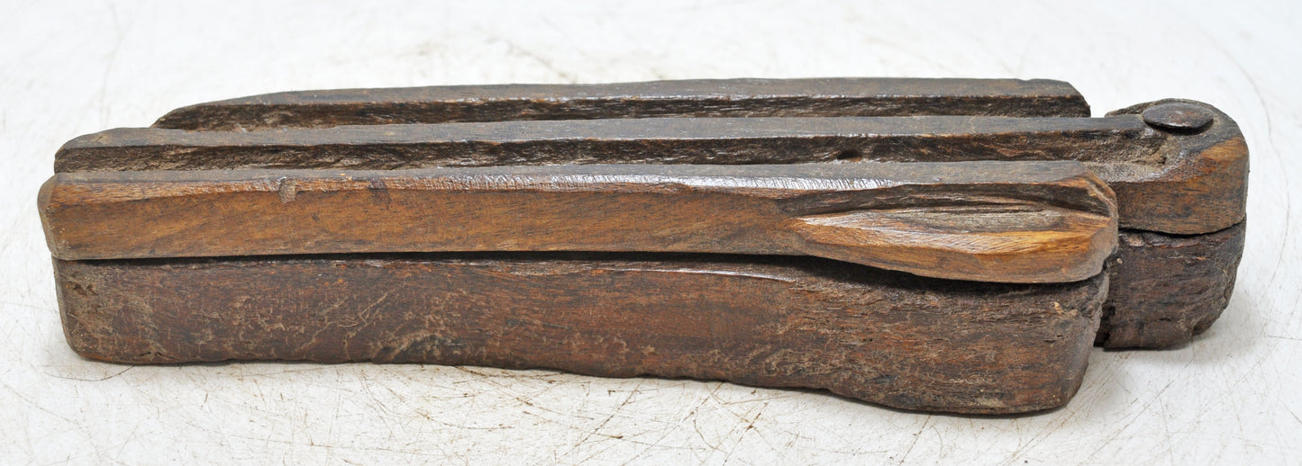 Antique Wooden Kum Kum Powder Tika Box Original Old Hand Carved