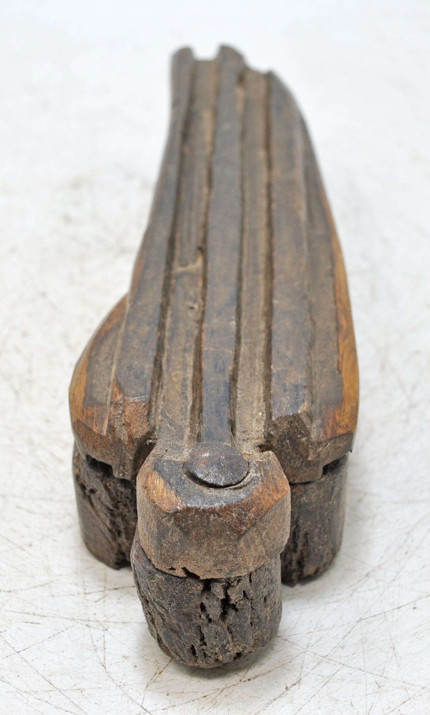 Antique Wooden Kum Kum Powder Tika Box Original Old Hand Carved