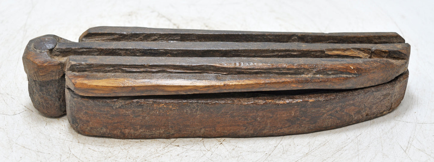 Antique Wooden Kum Kum Powder Tika Box Original Old Hand Carved