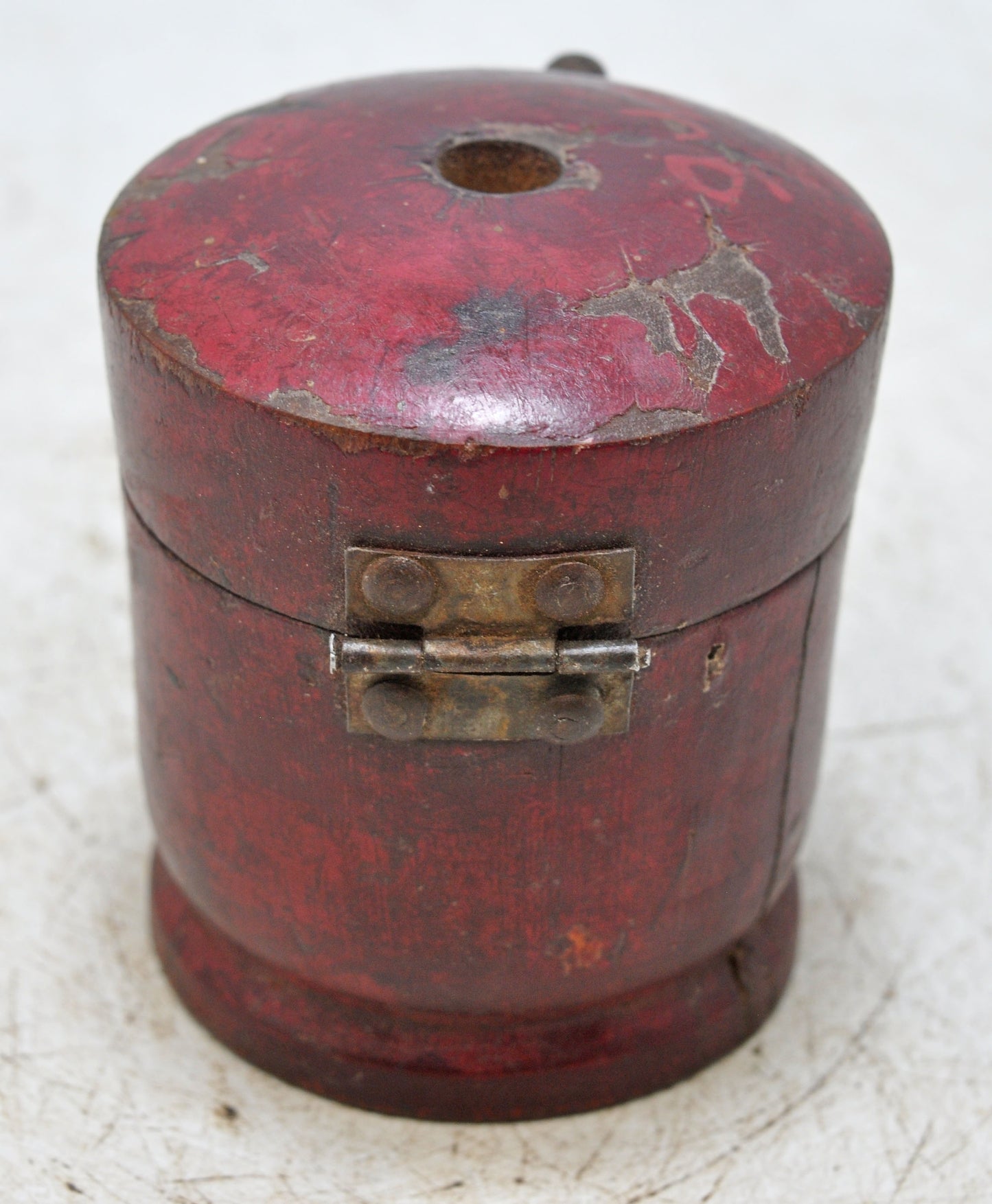 Antique Wooden Kum Kum Powder Tika Box Original Old Hand Carved