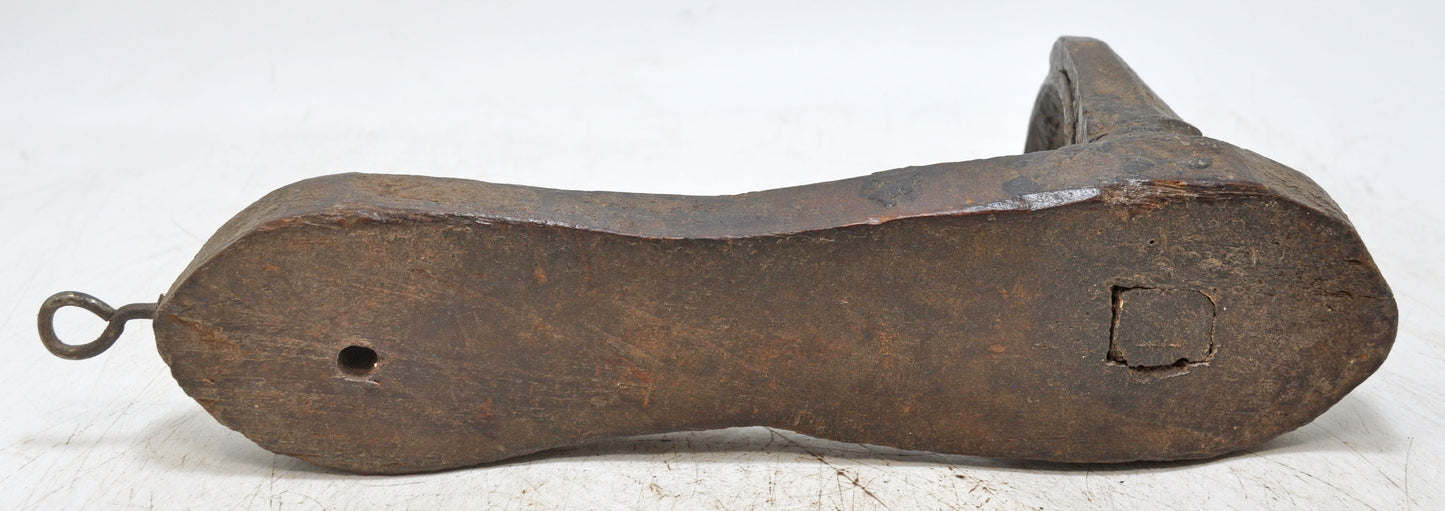 Antique Wooden Wall Hanging Candle Stand Original Old Hand Carved