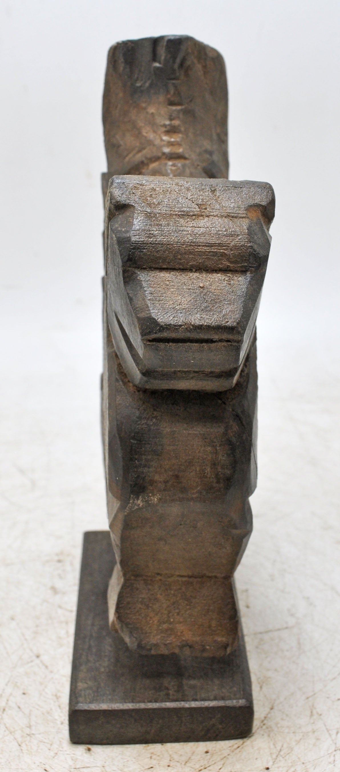 Antique Wooden Lion Figurine Original Old Hand Carved