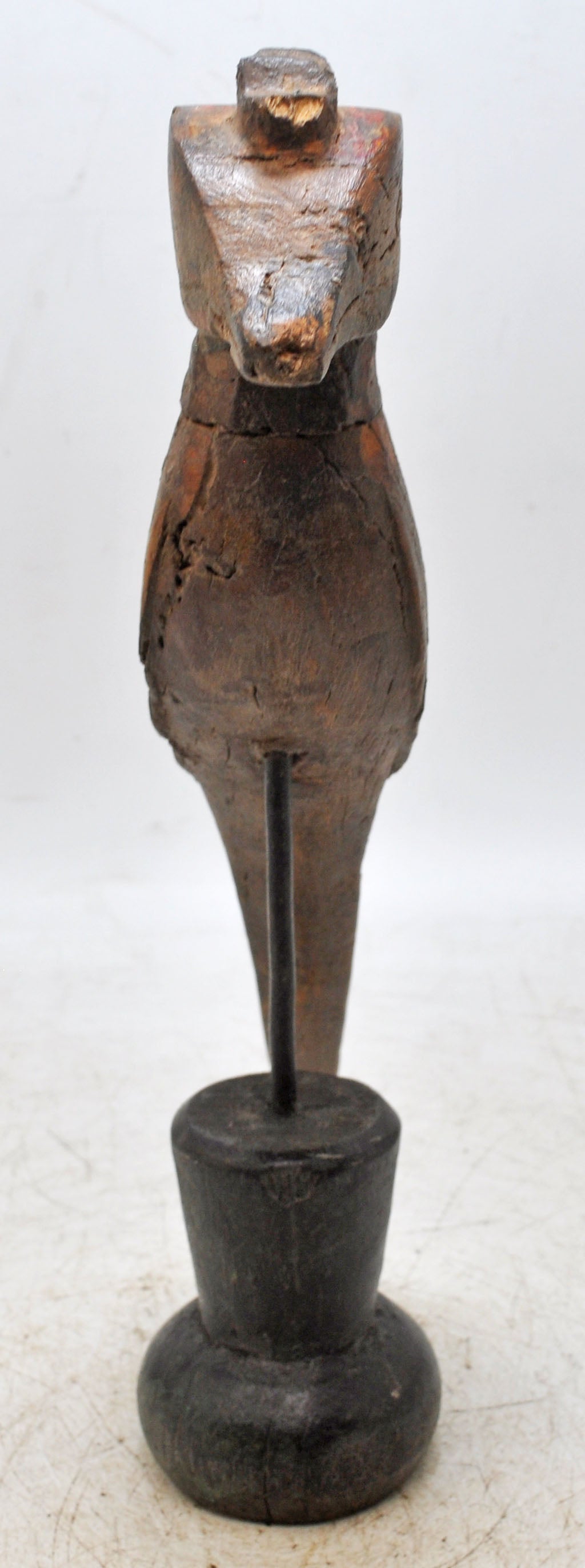 Vintage Wooden Parrot Bird Figurine Original Old Hand Carved