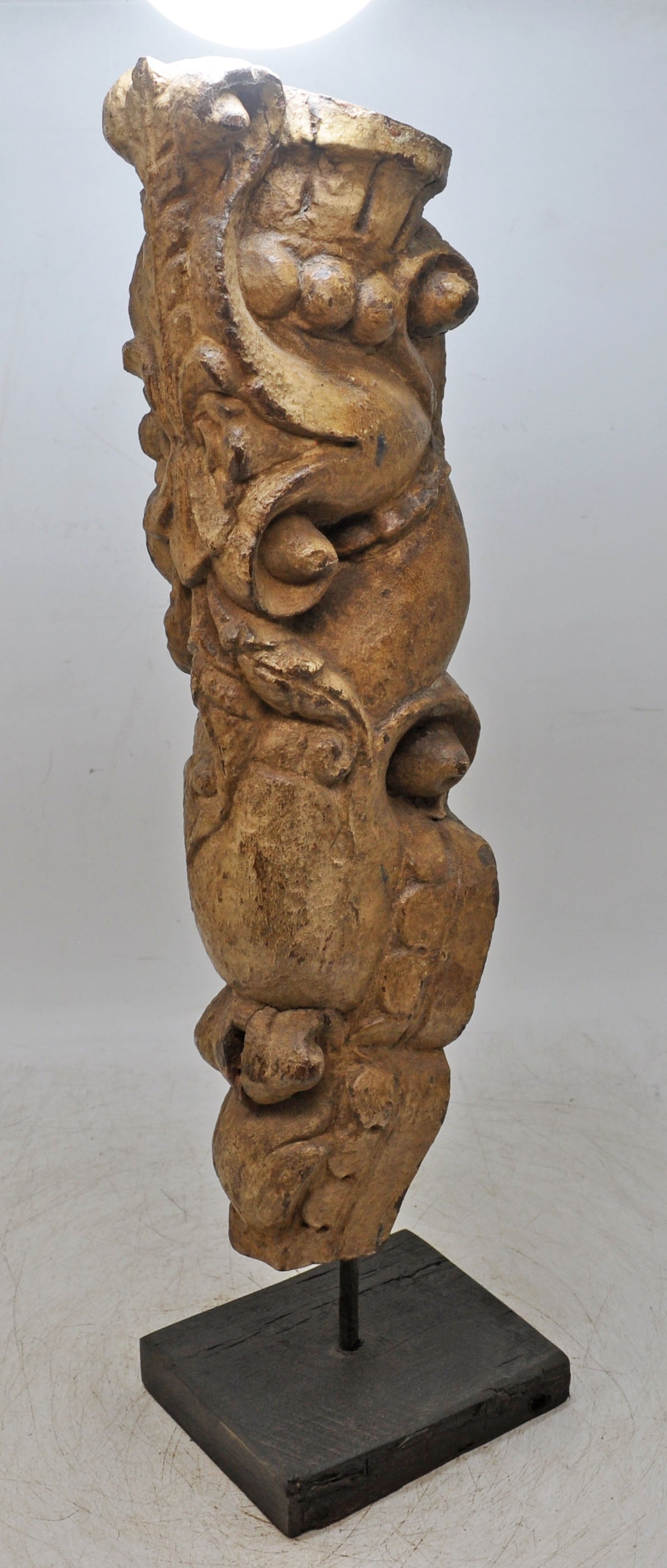 Antique Wooden Architectural Bracket Carving on Stand Original Old Fine Hand Carved