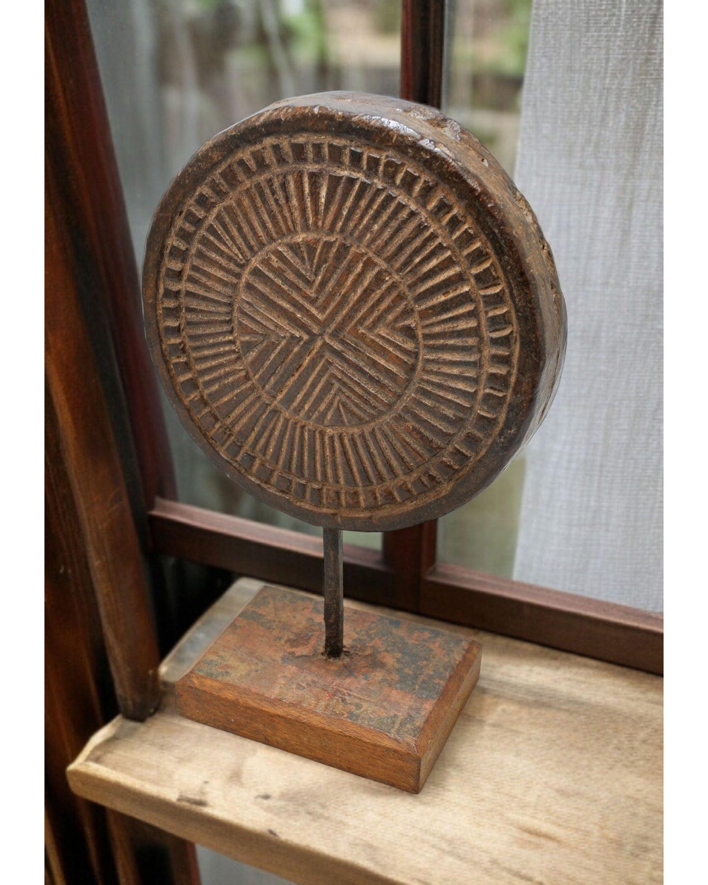 Antique Wooden Floral Carving Panel Plaque Original Old Fine Hand Carved
