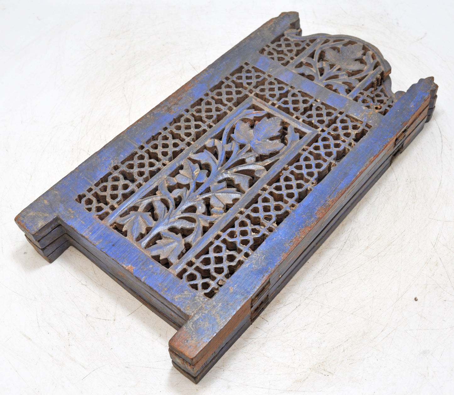 Vintage Wooden Small Desk Screen Partition Original Old Fine Hand Carved
