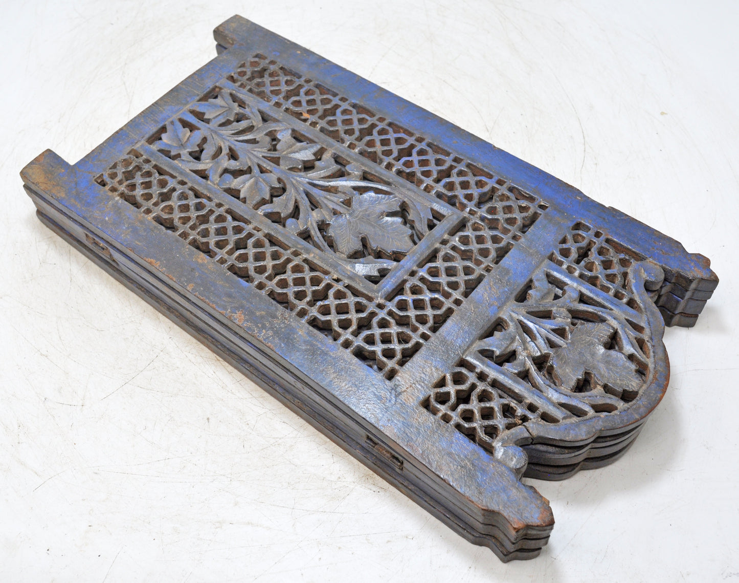 Vintage Wooden Small Desk Screen Partition Original Old Fine Hand Carved