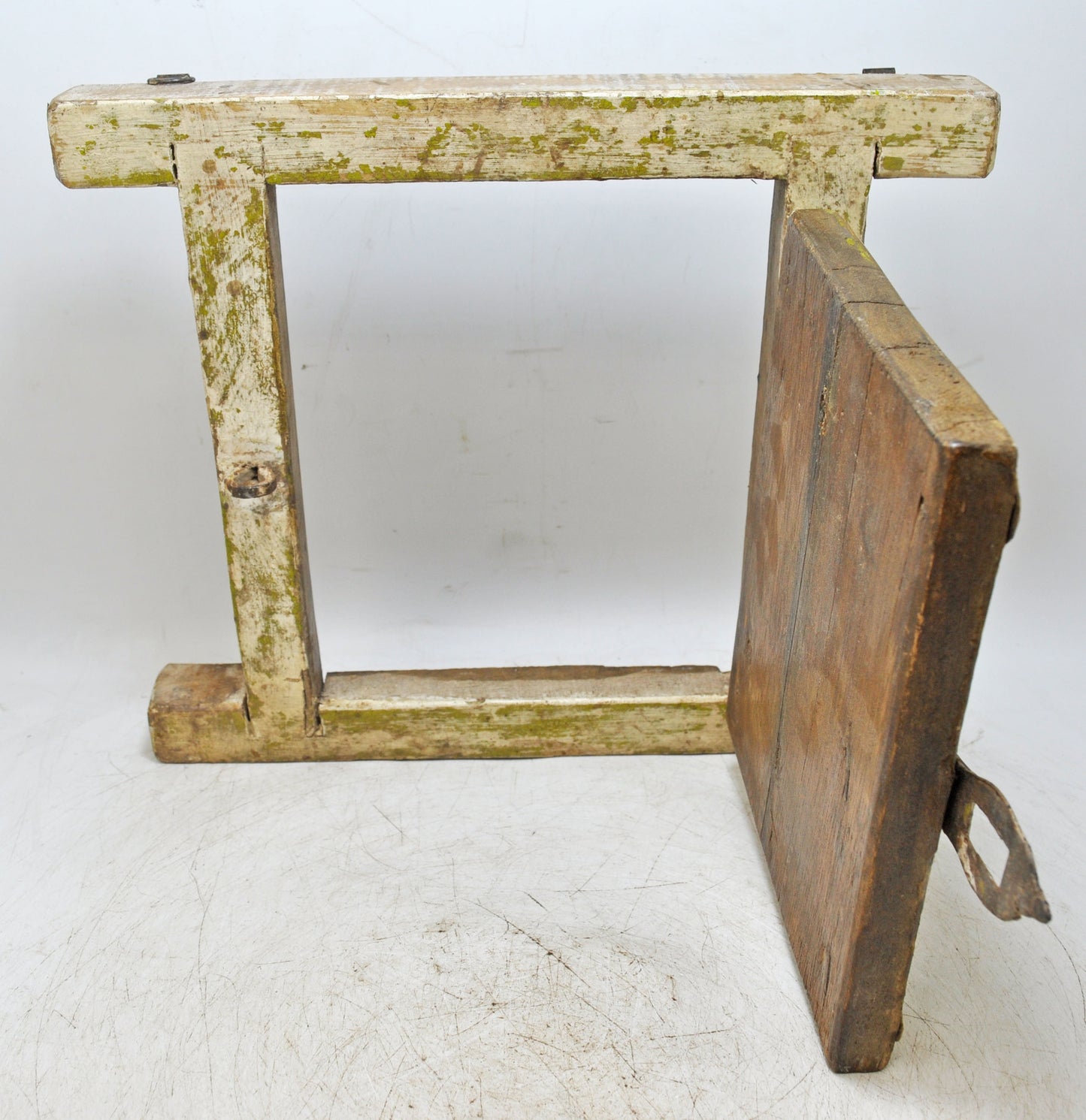 Antique Wooden Wall Décor Window Panel Frame Original Old Hand Crafted New Painted