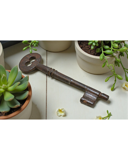 Antique Iron Long Decorative Key Original Old Hand Crafted