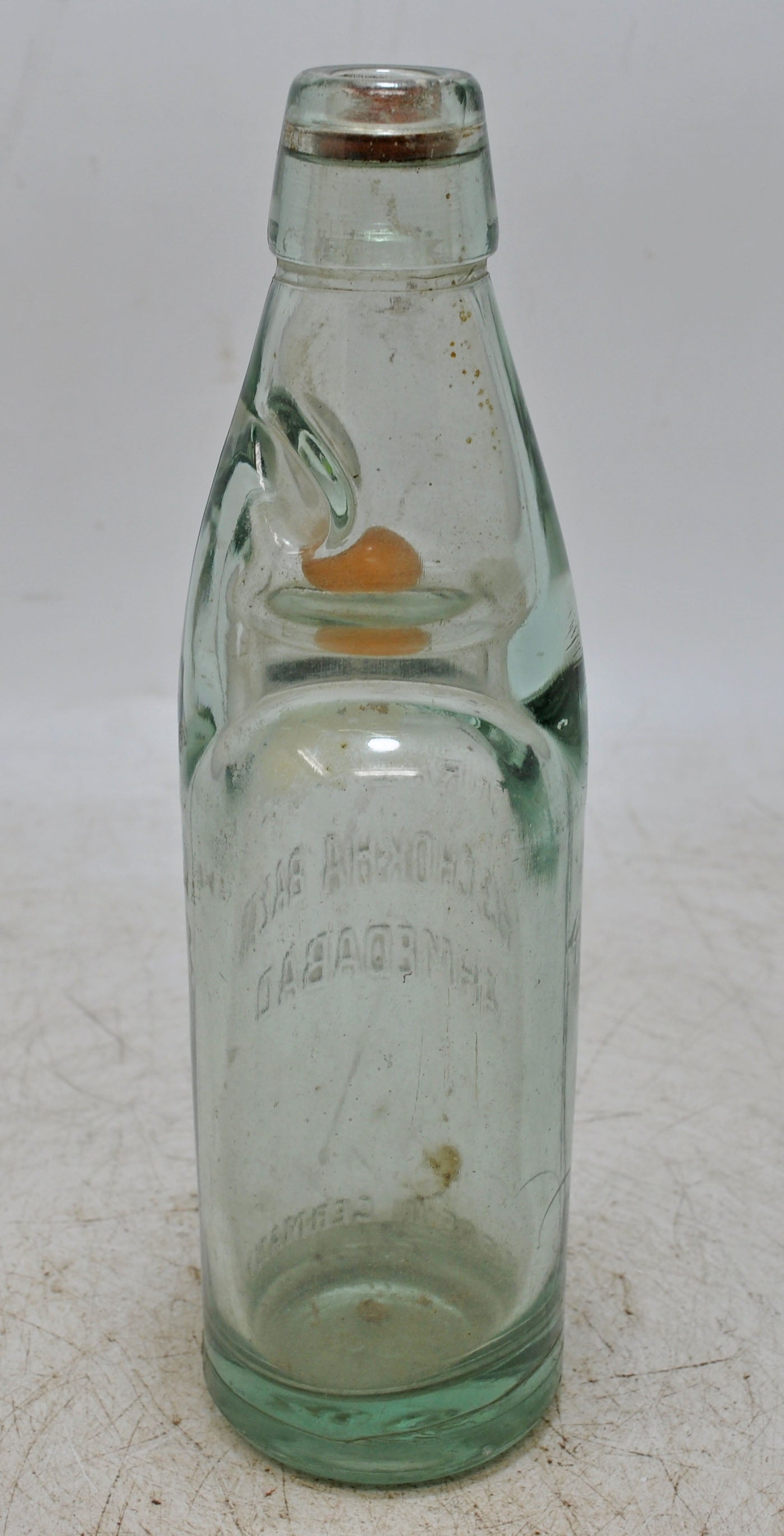 Antique Glass Soda 'Banta' Bottle Original Old Hand Crafted Made in Germany
