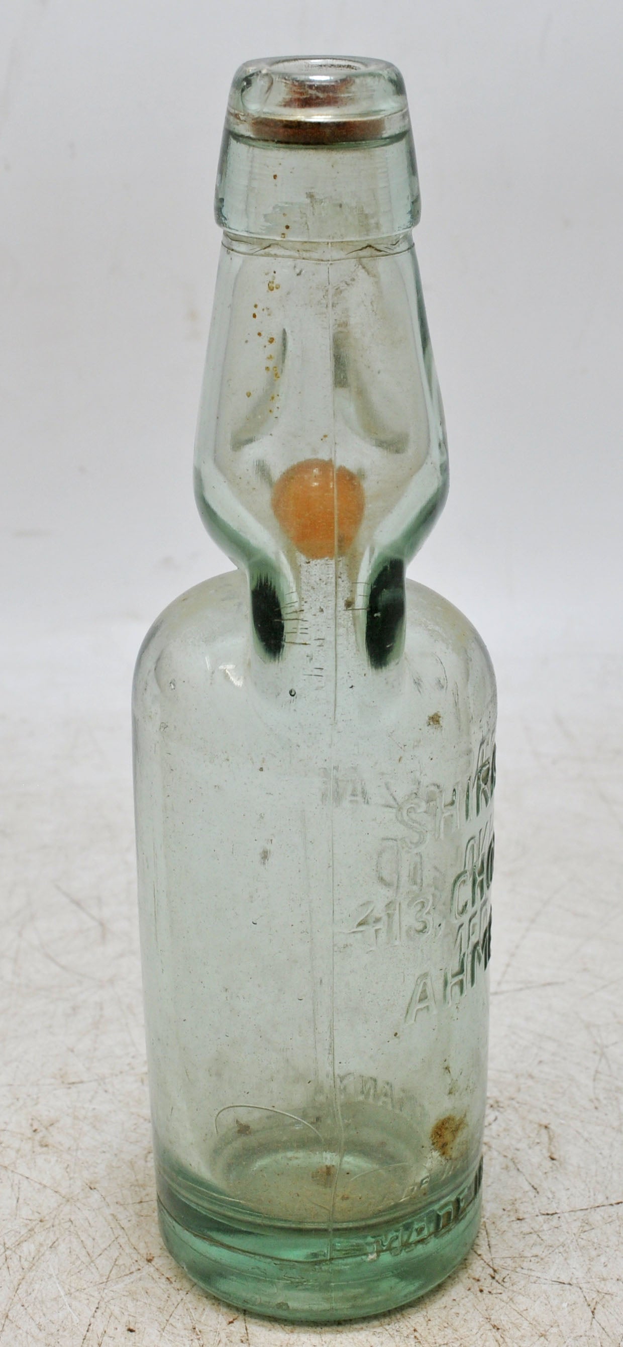 Antique Glass Soda 'Banta' Bottle Original Old Hand Crafted Made in Germany