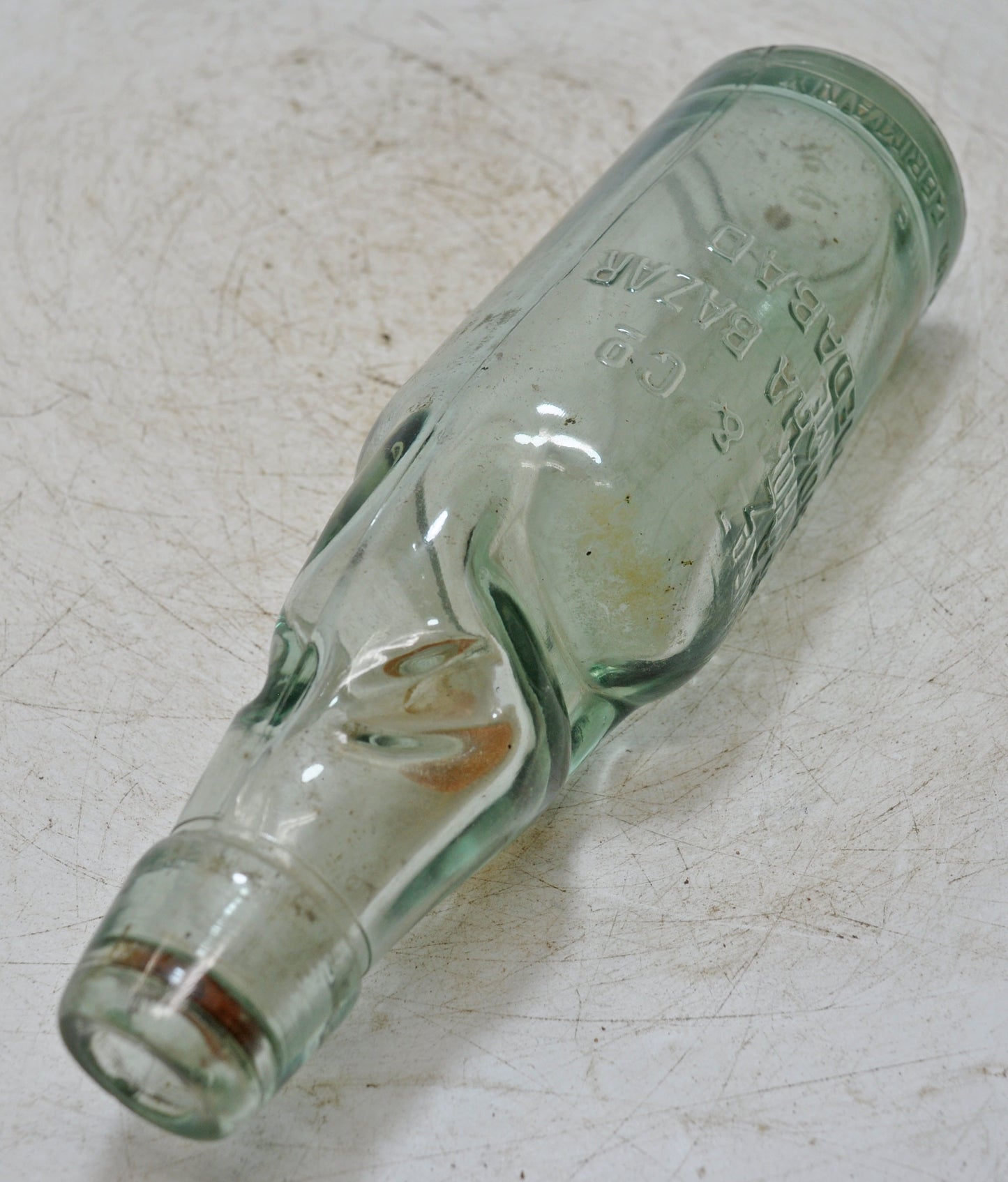 Antique Glass Soda 'Banta' Bottle Original Old Hand Crafted Made in Germany