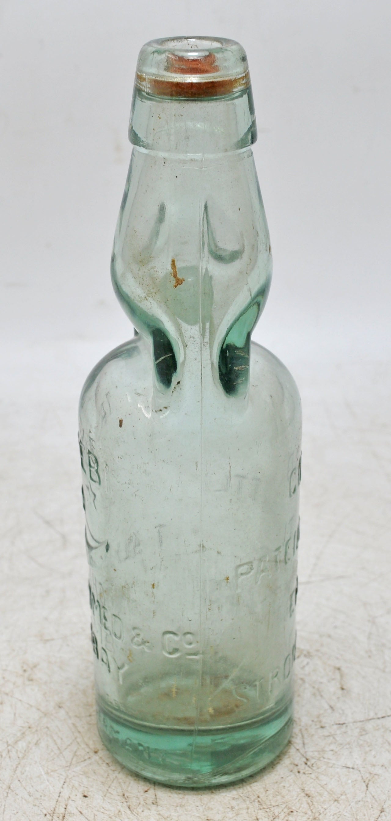 Antique Glass Soda 'Banta' Bottle Original Old Hand Crafted Made in Germany