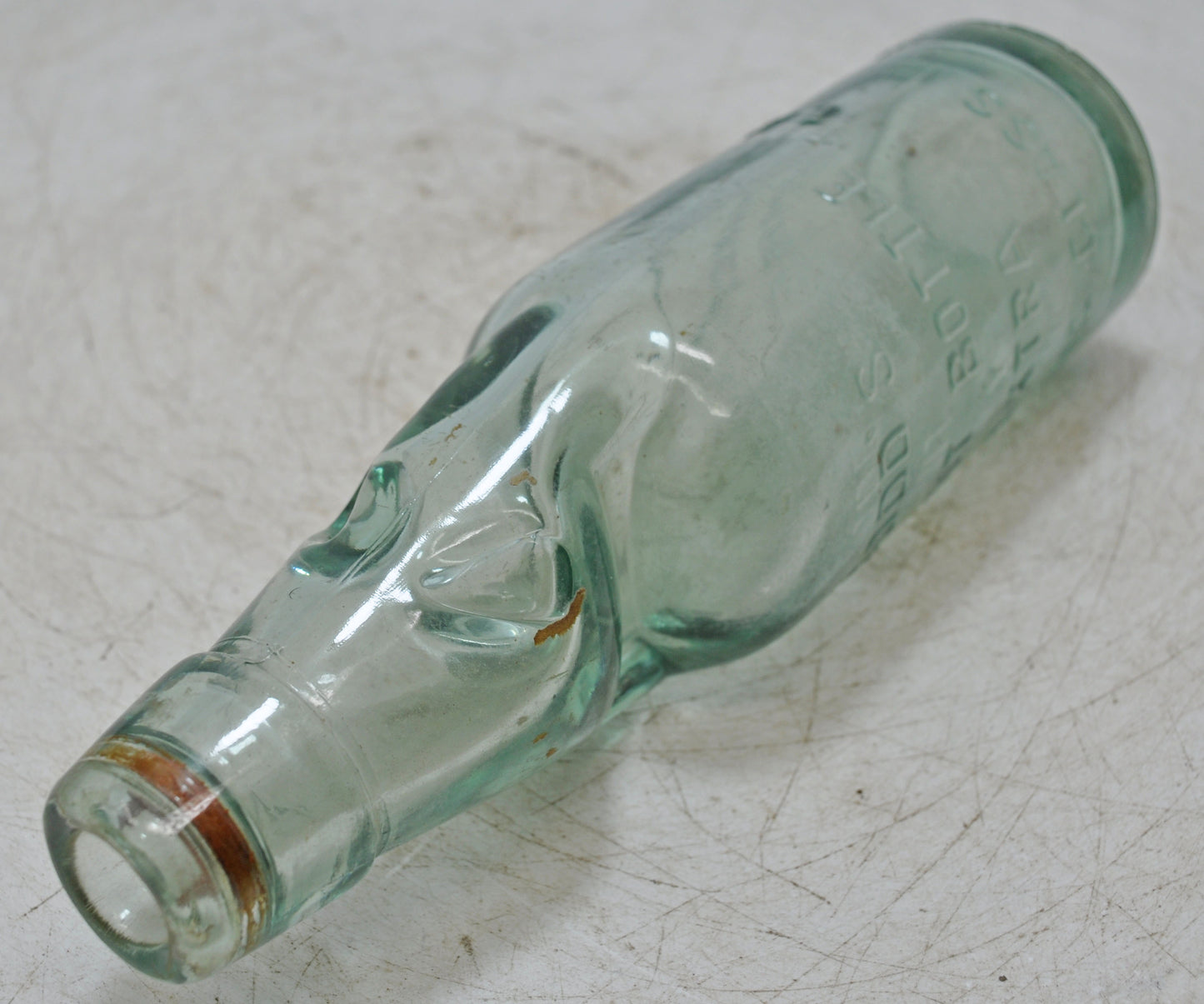 Antique Glass Soda 'Banta' Bottle Original Old Hand Crafted Made in Germany