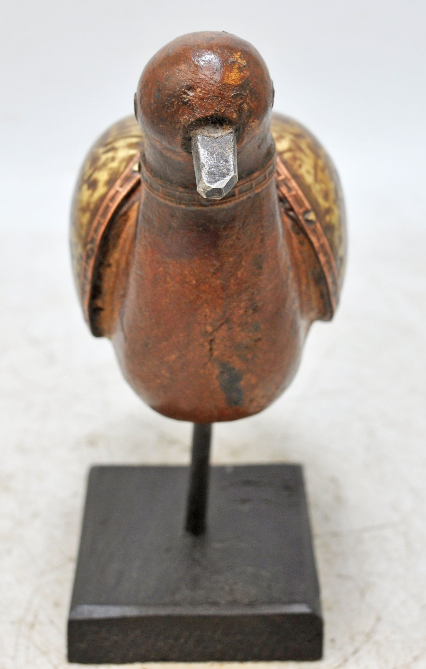 Vintage Wooden Pigeon Bird Figurine Original Old Hand Carved