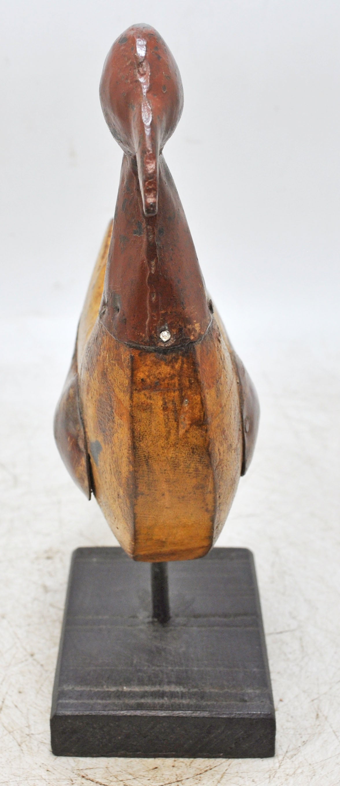 Vintage Wooden Bird Figurine Original Old Hand Carved
