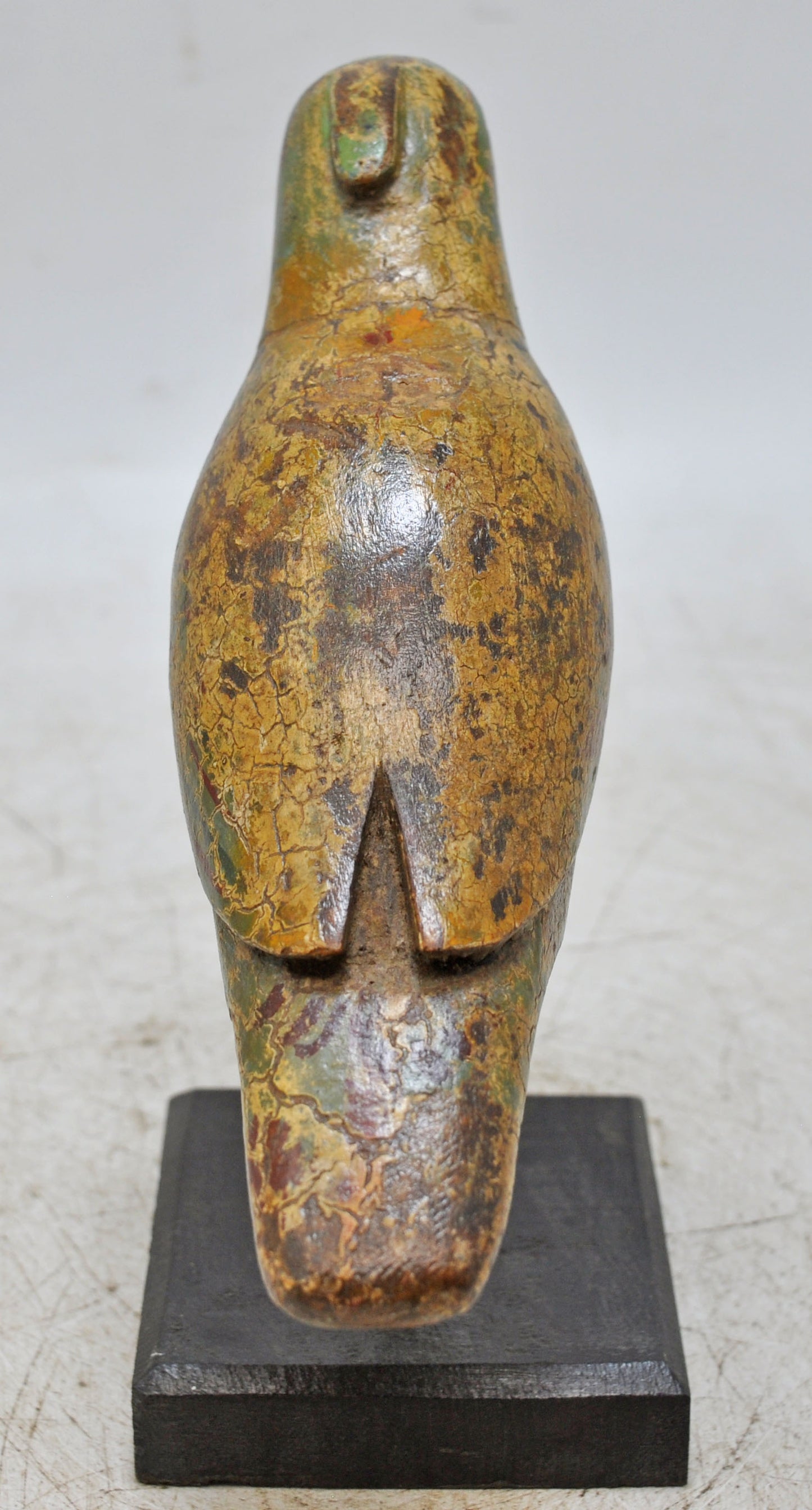 Vintage Wooden Bird Figurine Original Old Hand Carved