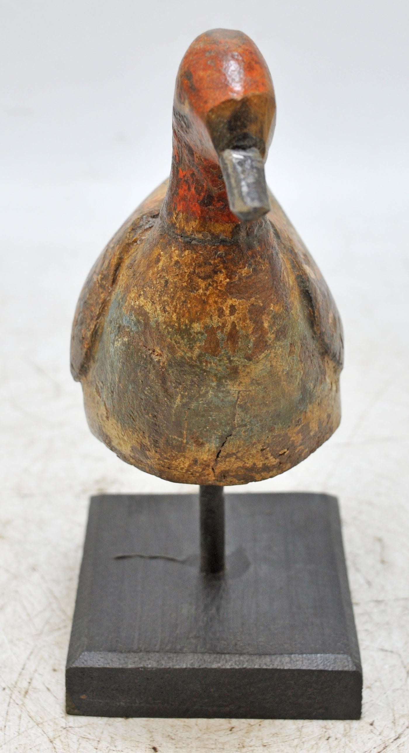 Vintage Wooden Bird Figurine Original Old Hand Carved