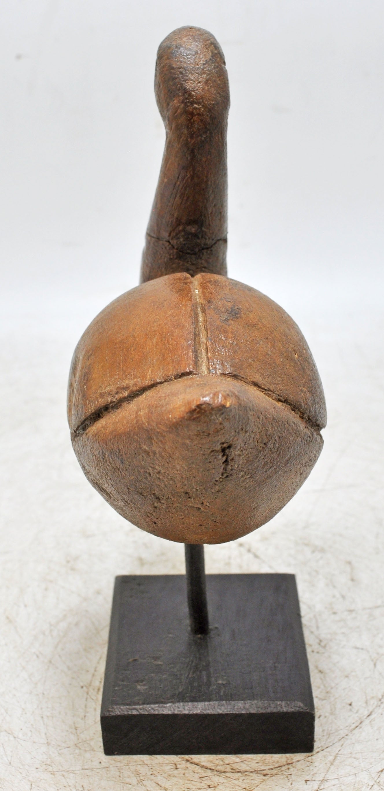 Vintage Wooden Duck Figurine Original Old Hand Carved Painted