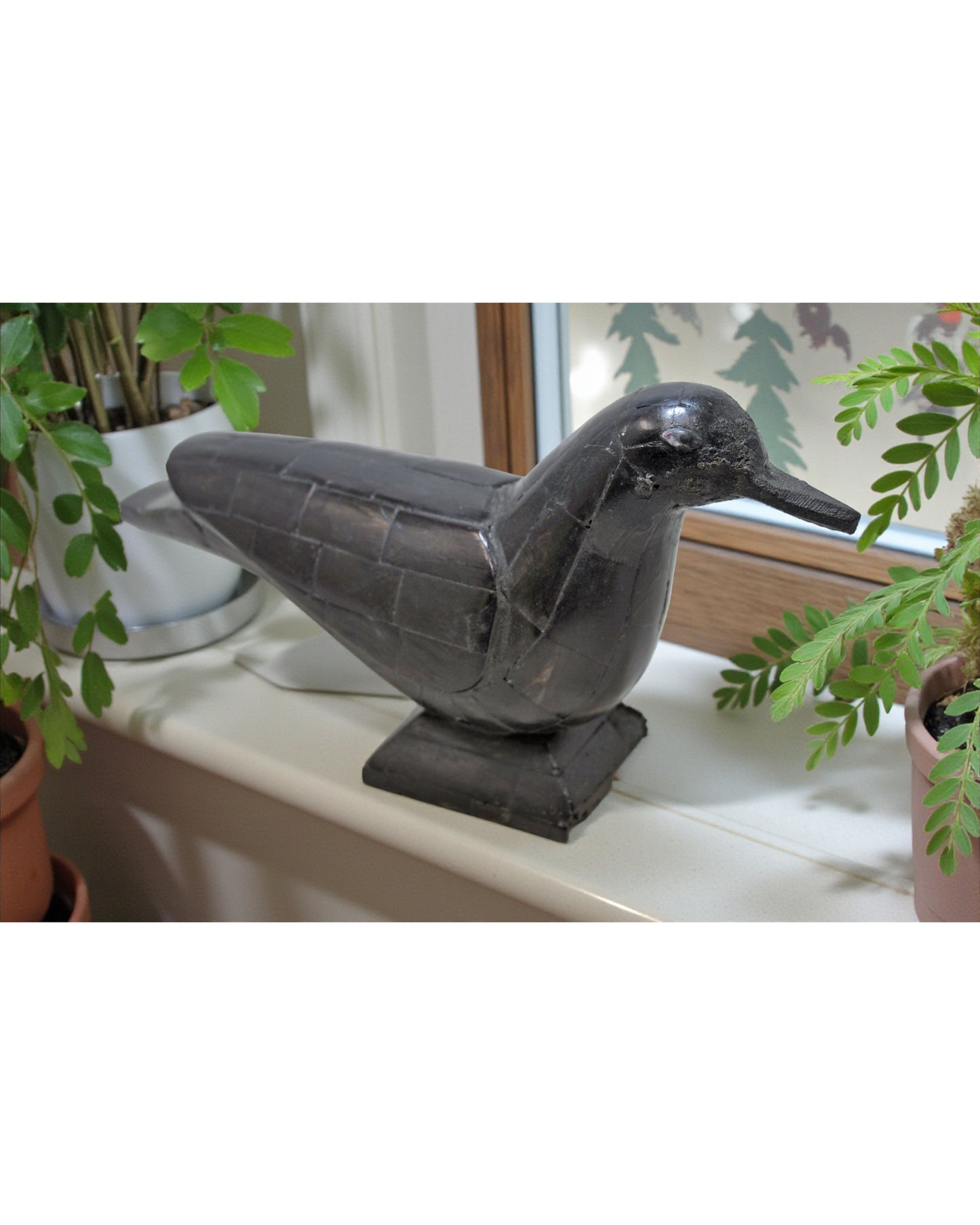 Vintage Wooden Bird Figurine Original Old Hand Carved