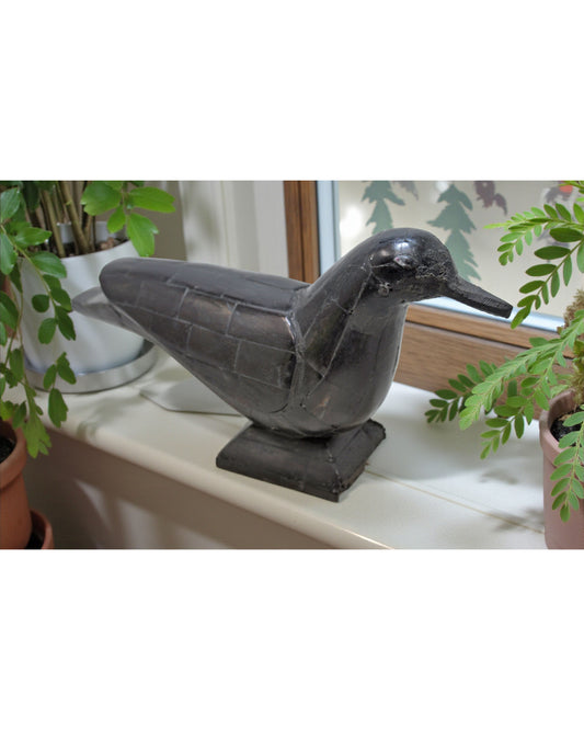 Vintage Wooden Bird Figurine Original Old Hand Carved