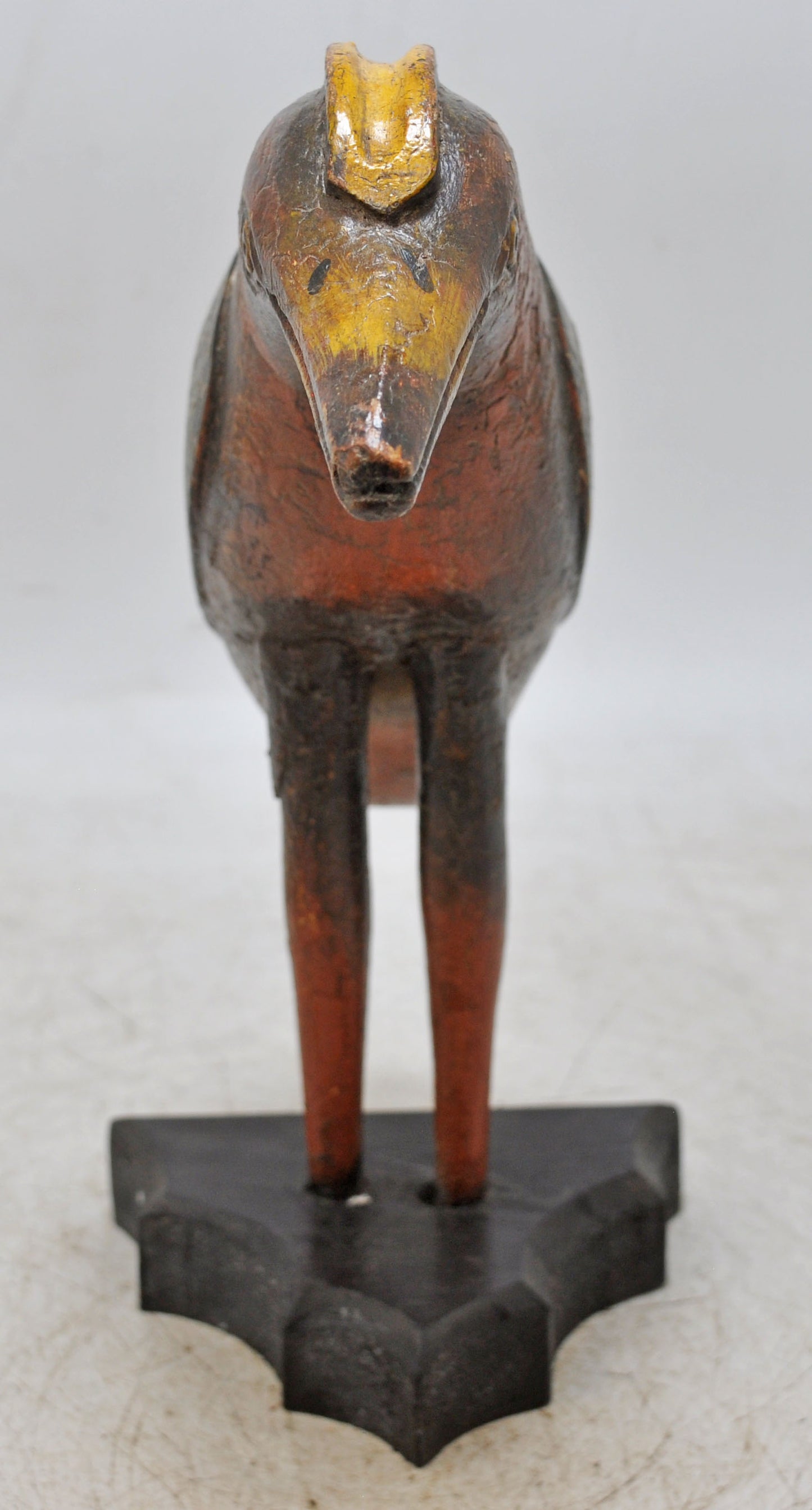 Vintage Wooden Bird Figurine Original Old Hand Carved