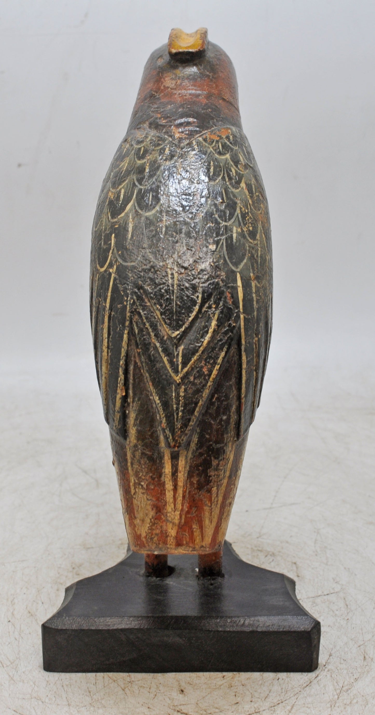 Vintage Wooden Bird Figurine Original Old Hand Carved