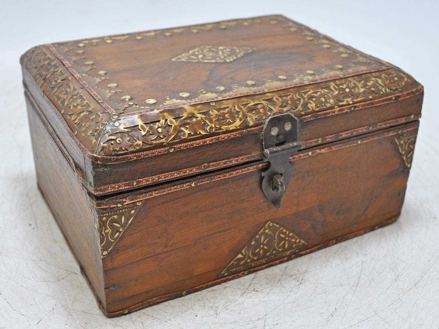 Antique Wooden Storage Chest Box Original Old Hand Crafted
