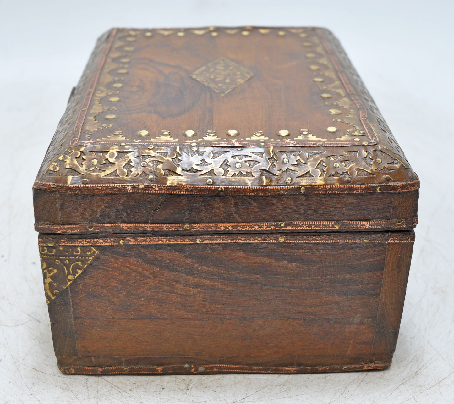 Antique Wooden Storage Chest Box Original Old Hand Crafted