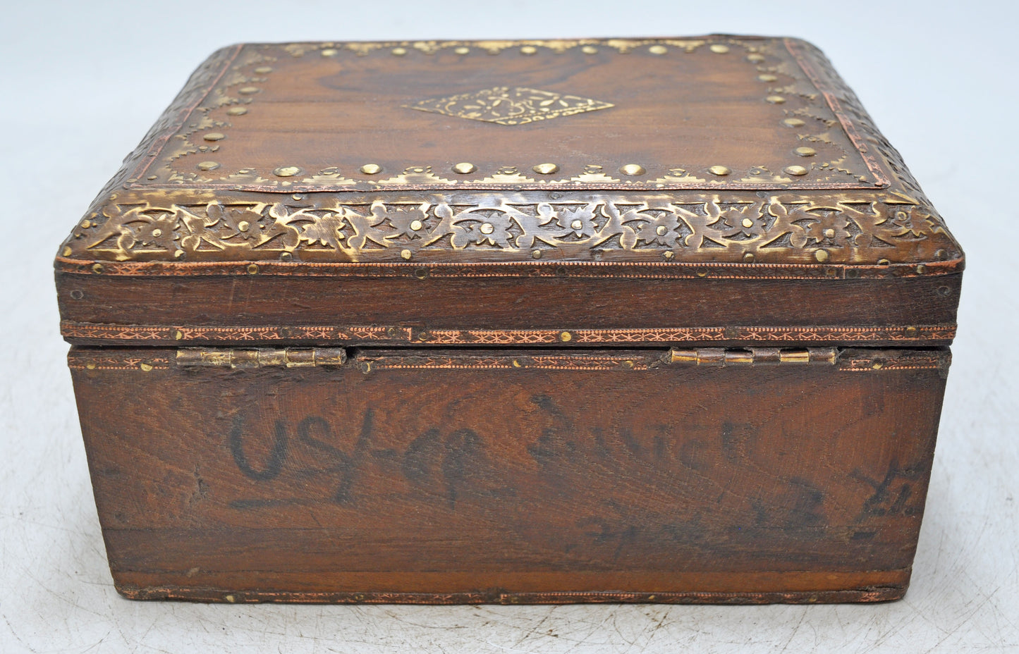 Antique Wooden Storage Chest Box Original Old Hand Crafted